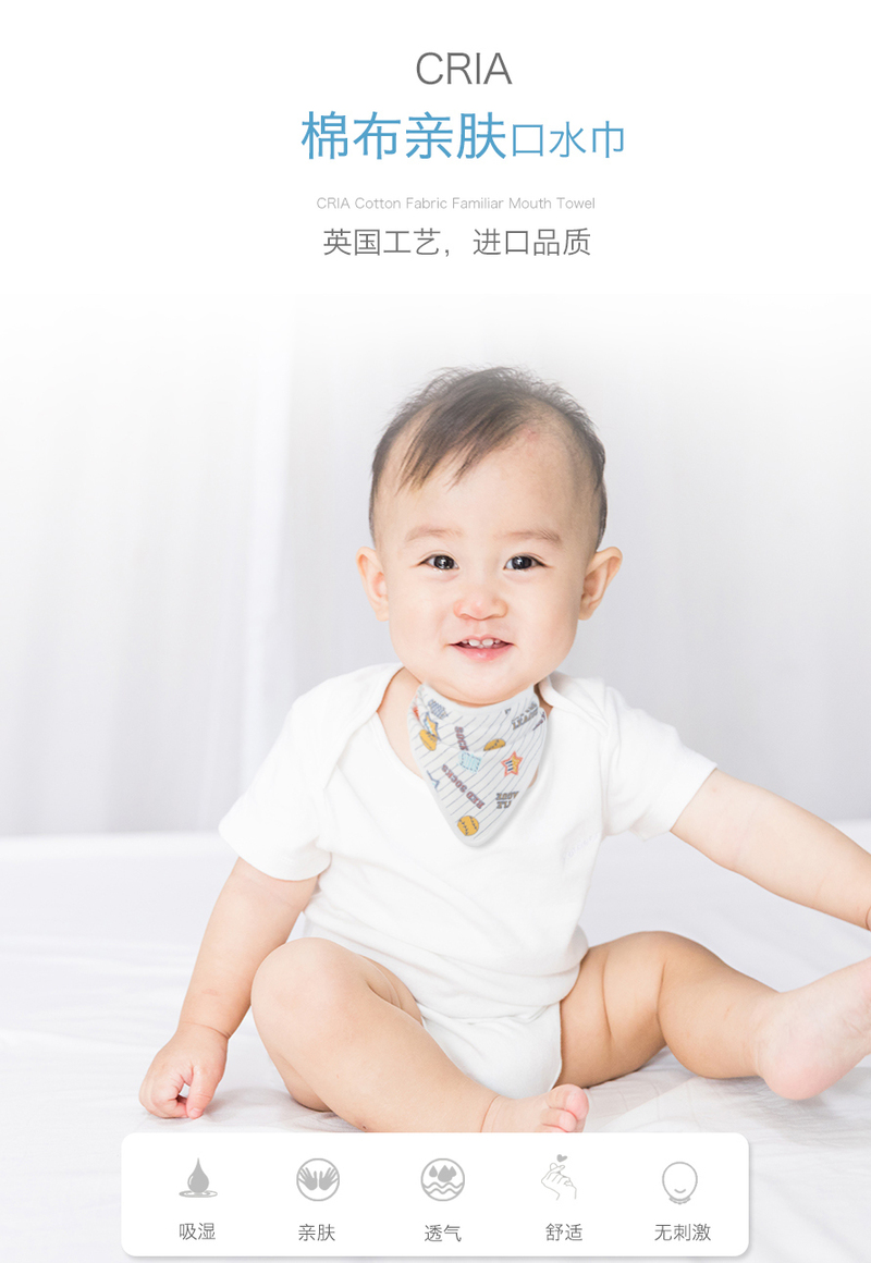 新西兰原产CRIA 幸运数字口水巾-英国产