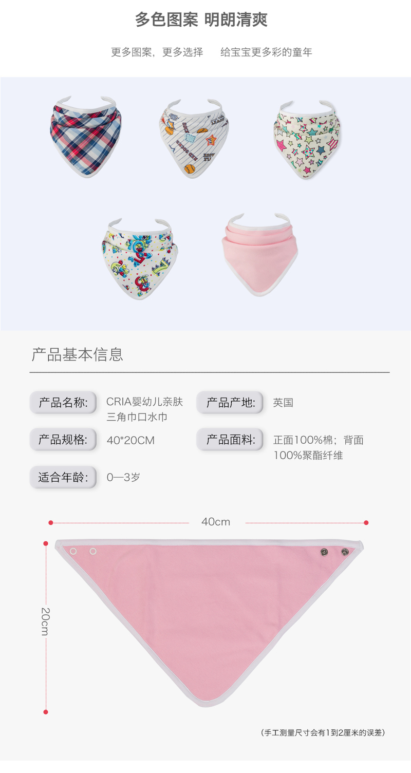 新西兰原产CRIA 幸运数字口水巾-英国产