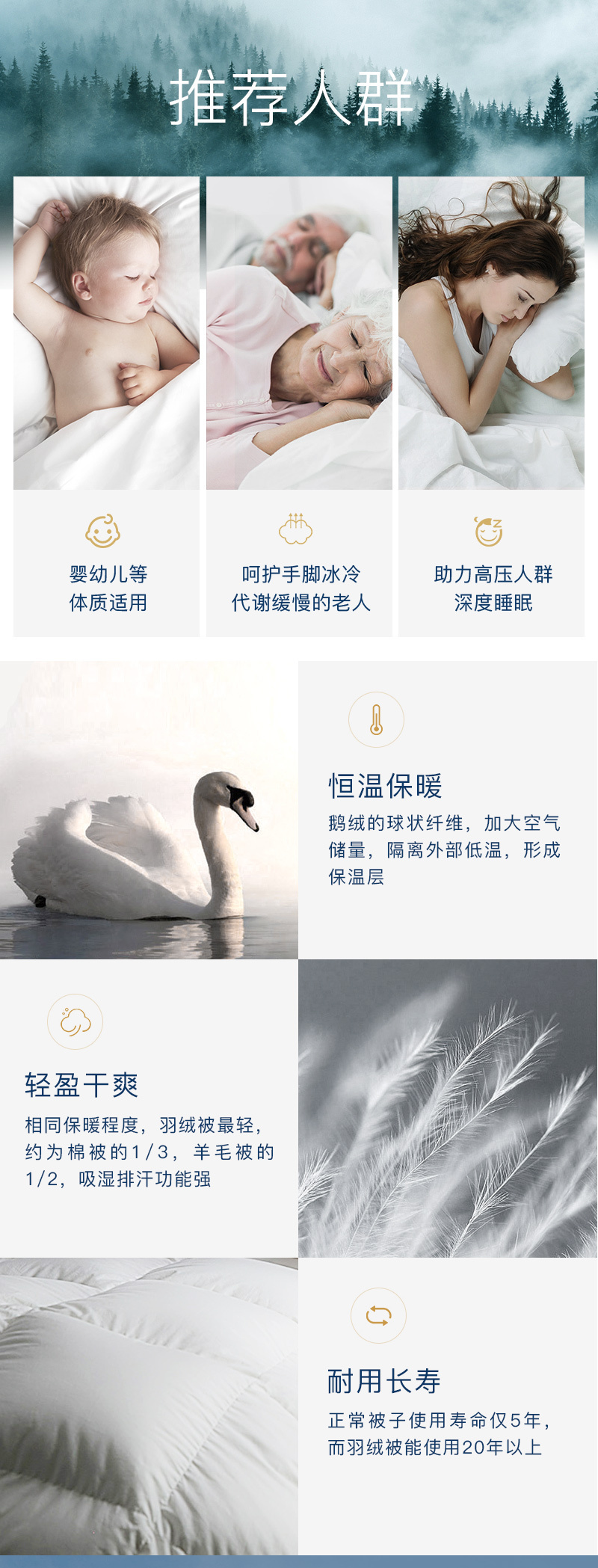 德国原产OBB Royal Bed加拿大95%鹅绒夏被空调被Bodensee博登