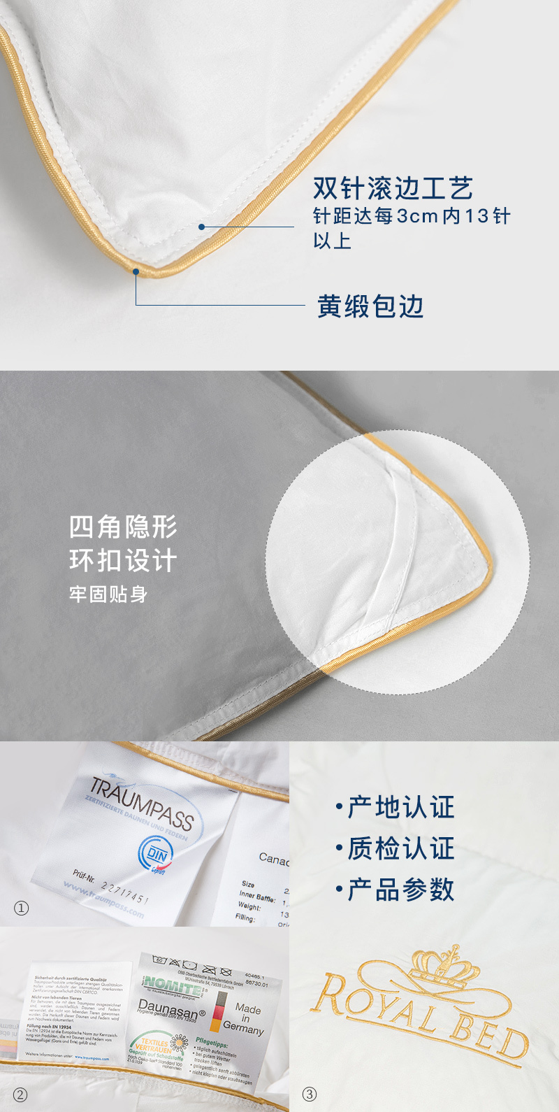 德国原产OBB Royal Bed加拿大95%鹅绒夏被空调被Bodensee博登