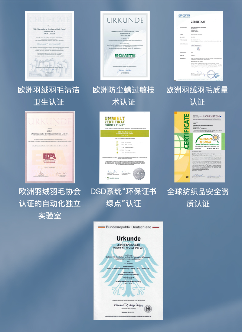 德国OBB royal bed加拿大鹅绒被 Climasphere冬夏两用被