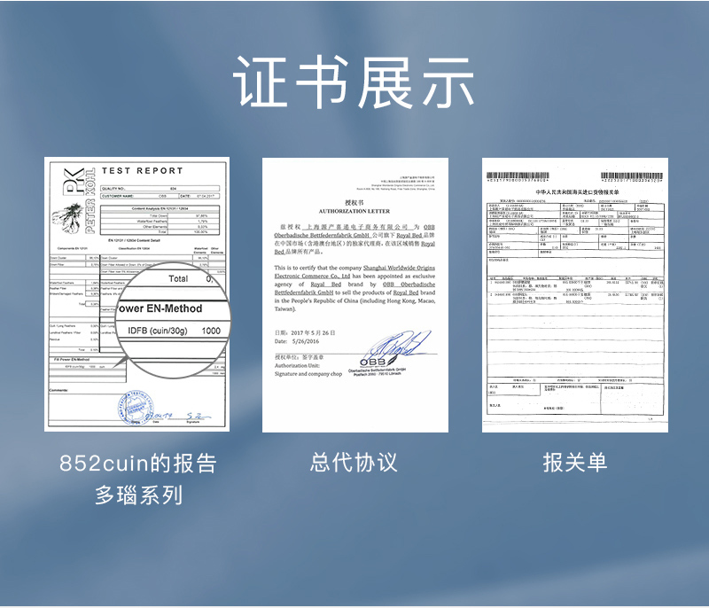 升级版 OBB Royal bed加拿大鹅绒枕头三层枕多瑙Donau系列