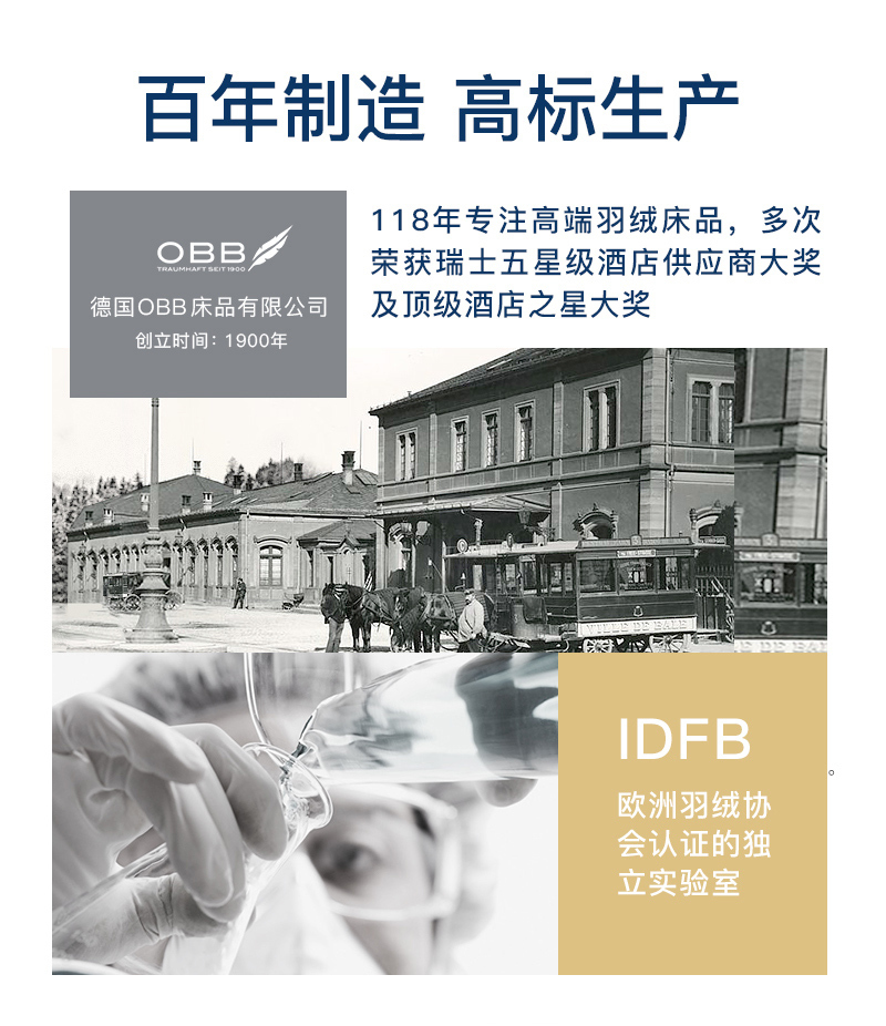 升级版 OBB Royal bed加拿大鹅绒枕头三层枕多瑙Donau系列