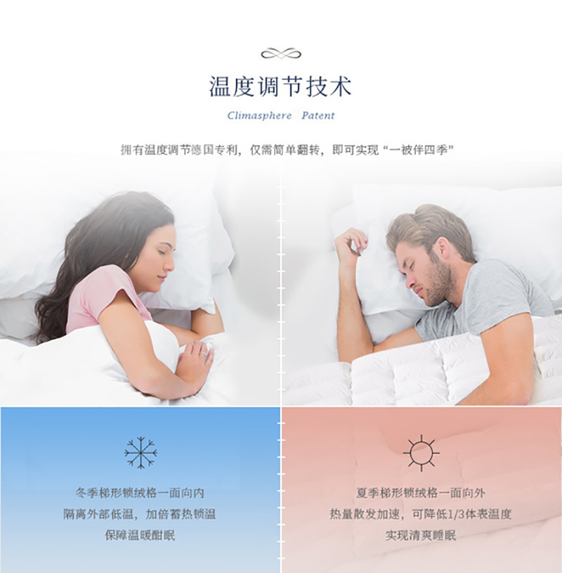 德国OBB royal bed加拿大鹅绒被 Climasphere冬夏两用被